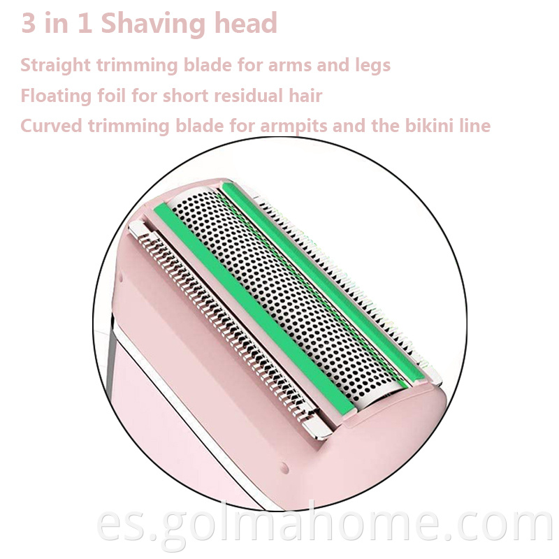 Lady epilator Razor Shaver para mujer Lady Bikini Trimmer y Razors mojado y seco 3 en 1 Recargable inalámbrico IPX7 a prueba de agua